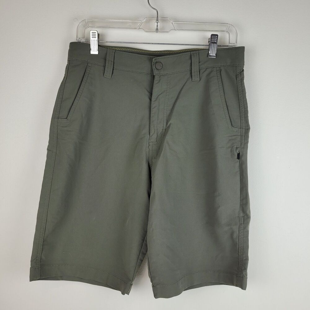 Alpine Design Modern men's olive green shorts Sz 30 flat front sport hiking gorp